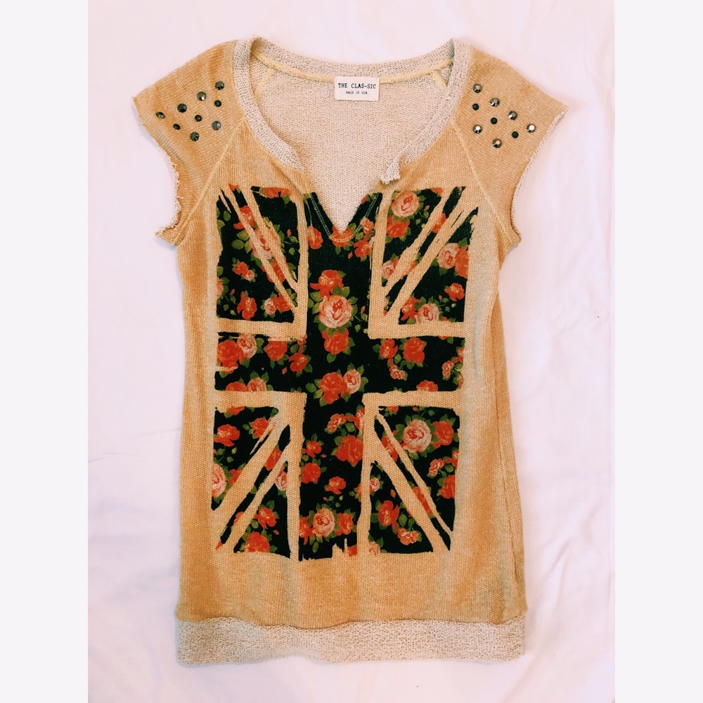 Yellow v-neck top